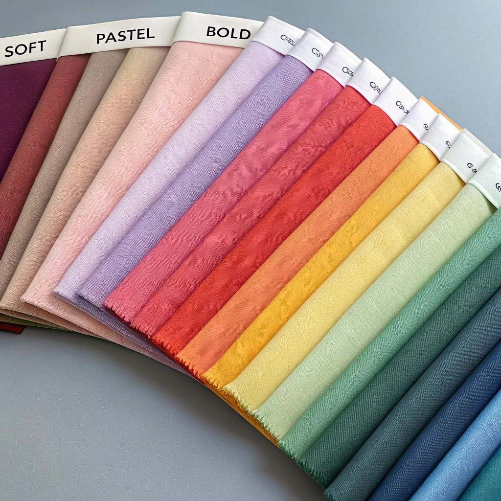 Laboratory fabric color matching swatches