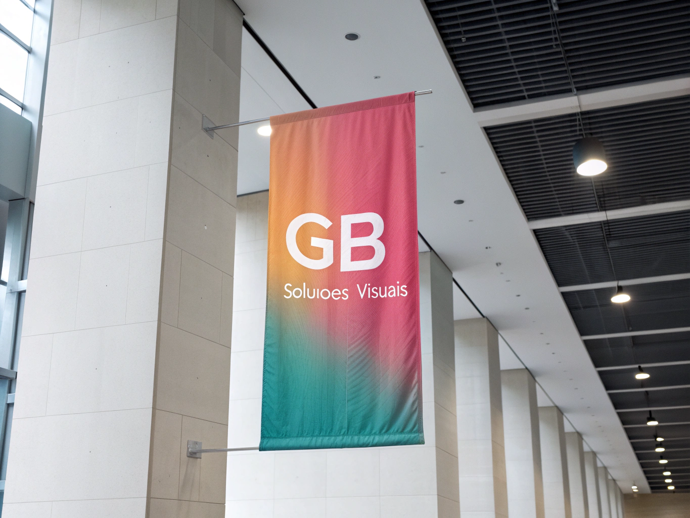 Matte banner fabric display